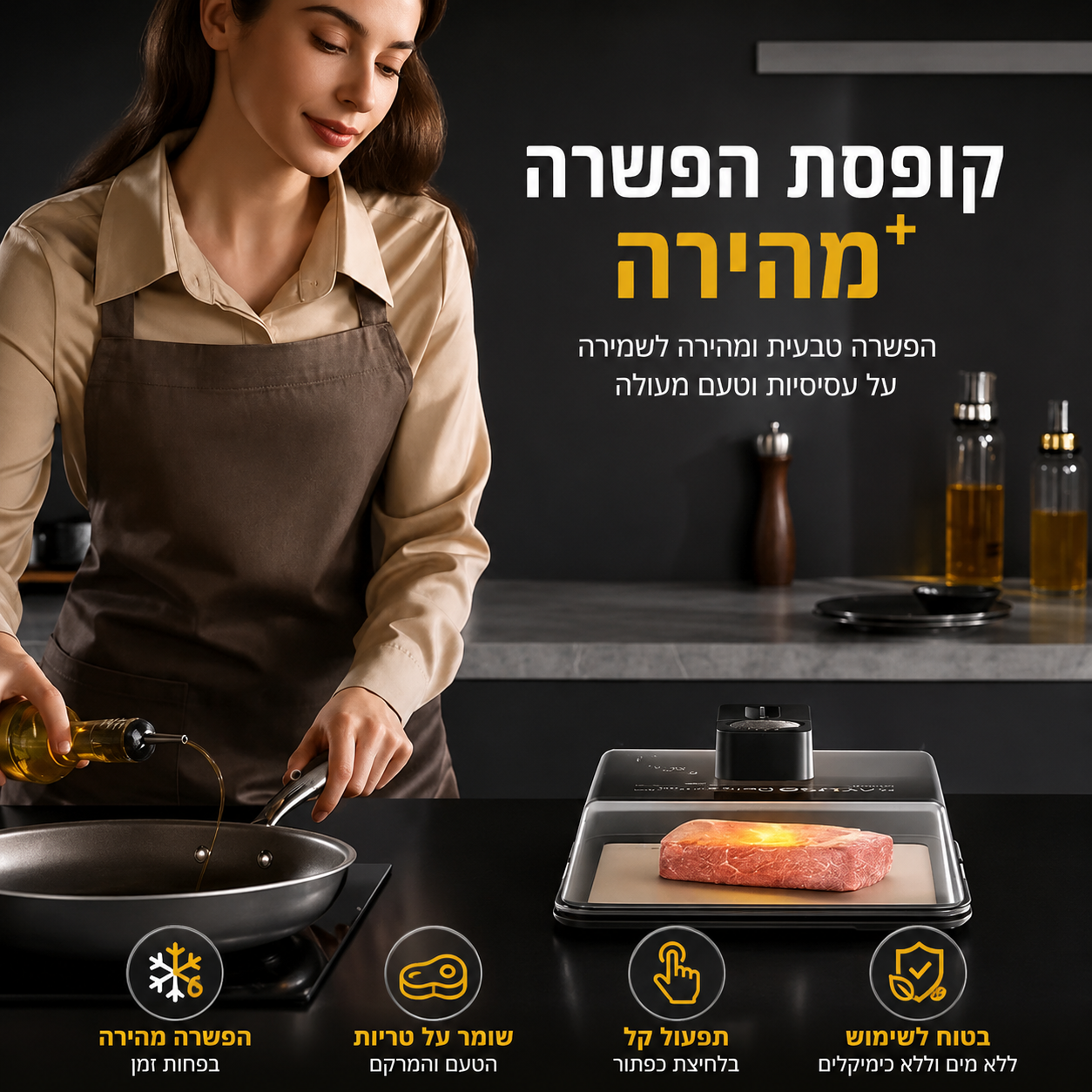 QuickThaw Pro - קופסת הפשרה חכמה ומהירה