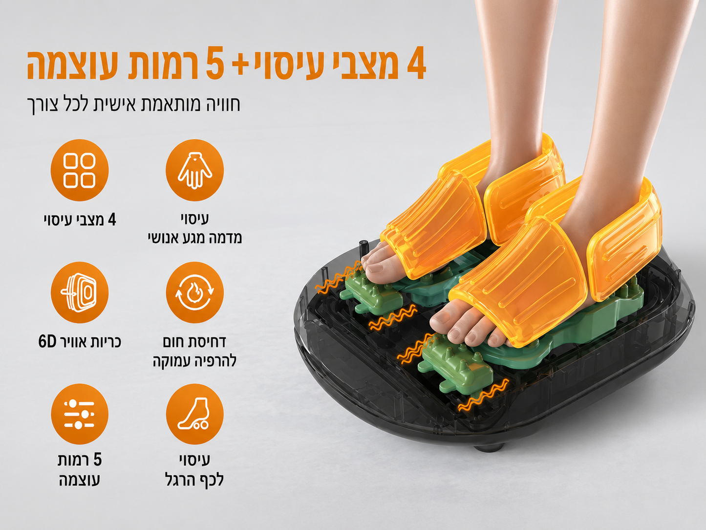 FootRelax - מכשיר עיסוי וחימום לכפות הרגליים