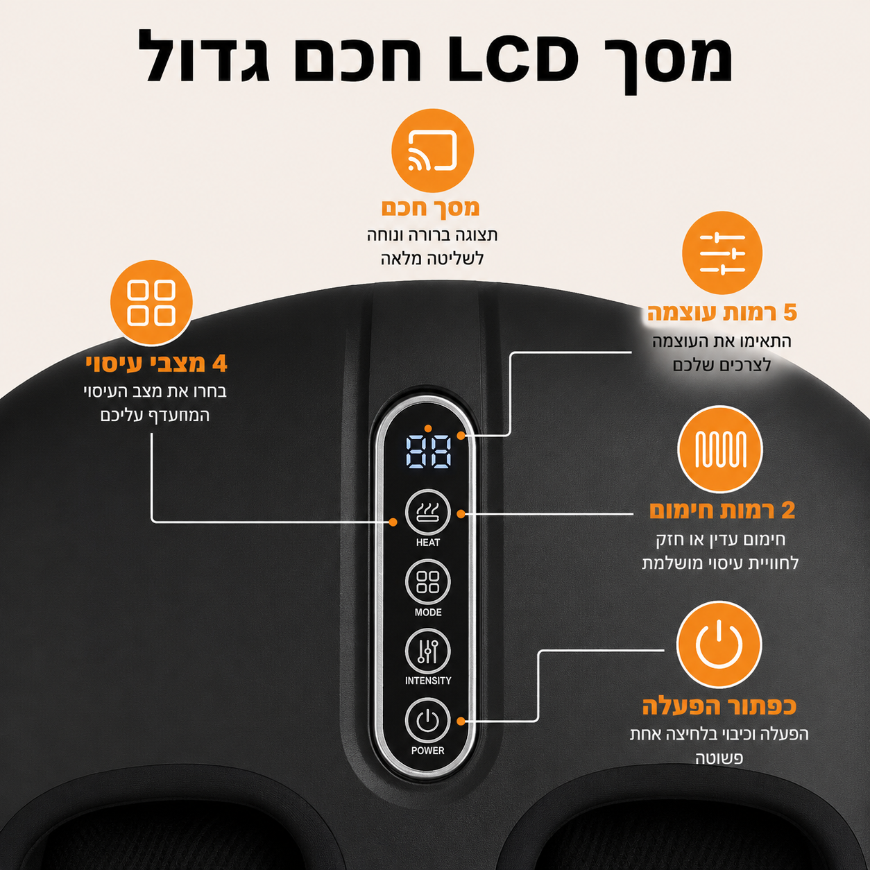 FootRelax - מכשיר עיסוי וחימום לכפות הרגליים
